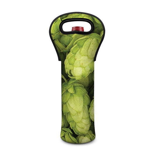 Fresh Hop Cone Print Single Neoprene Wine Tote
