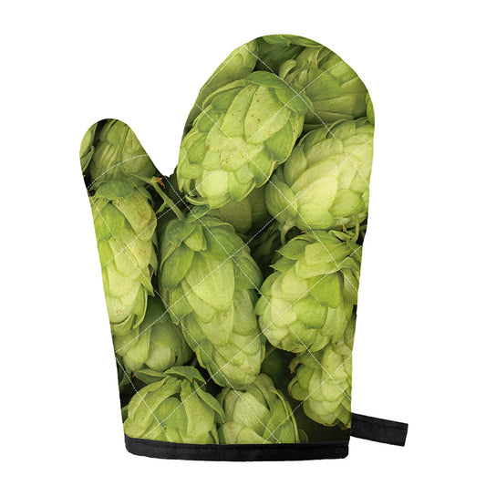 Fresh Hop Cone Print Single Oven Mitt