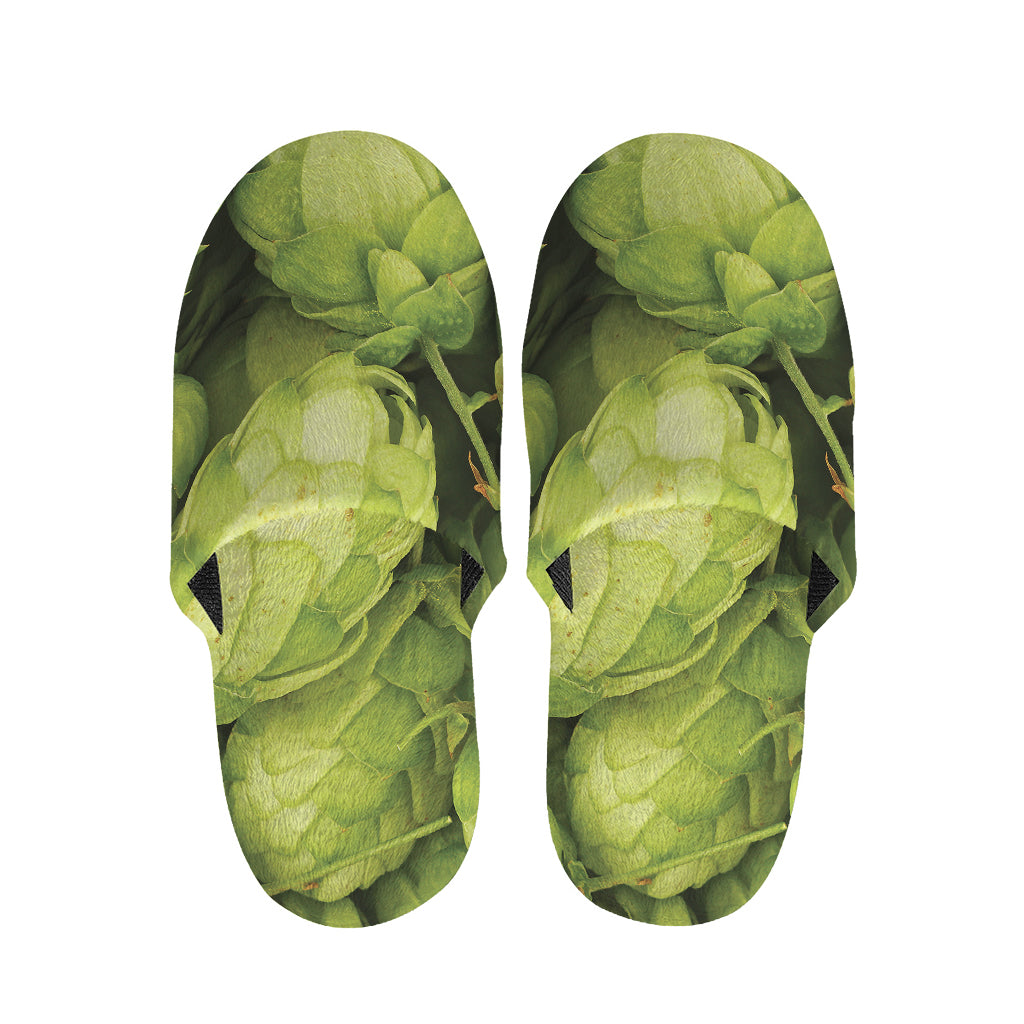 Fresh Hop Cone Print Slippers