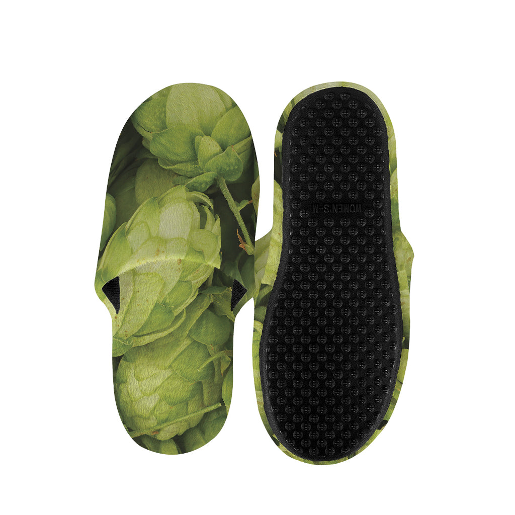 Fresh Hop Cone Print Slippers