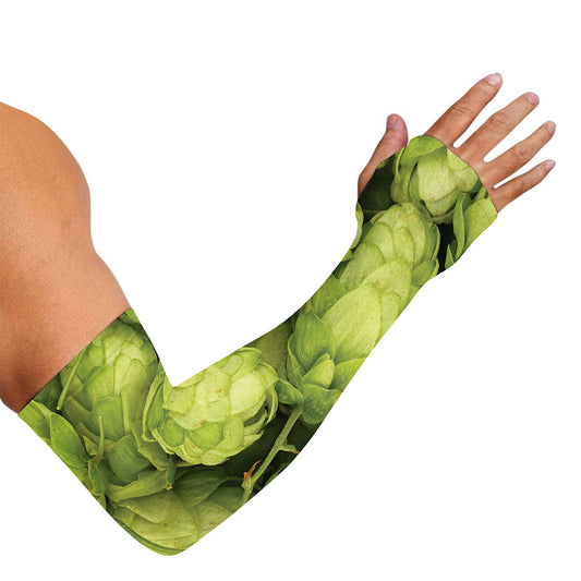 Fresh Hop Cone Print Sun Protection Arm Sleeves