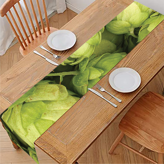 Fresh Hop Cone Print Table Runner