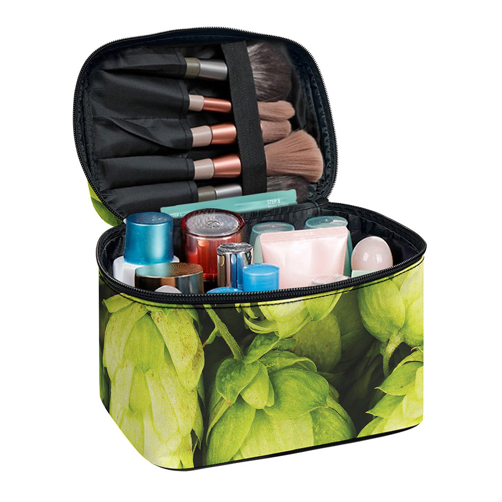 Fresh Hop Cone Print Travel Makeup Bag