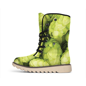 Fresh Hop Cone Print Winter Boots