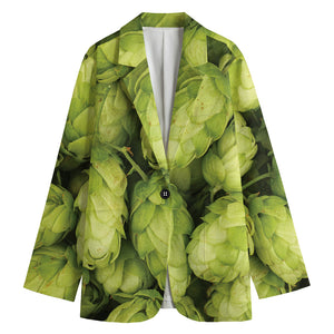 Fresh Hop Cone Print Women's Blazer