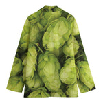 Fresh Hop Cone Print Women's Blazer