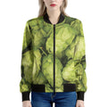 Fresh Hop Cone Print Women's Bomber Jacket