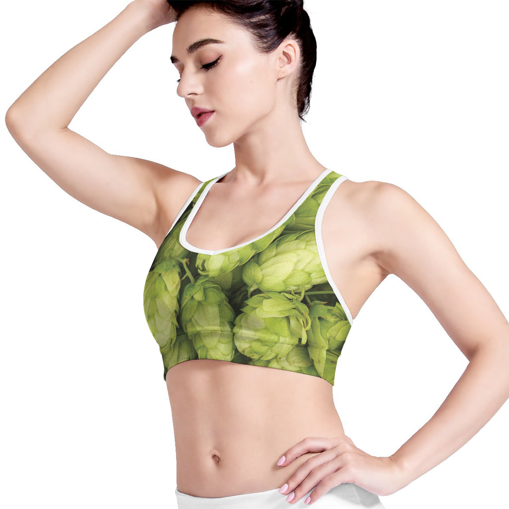 Fresh Hop Cone Print Women's Sports Bra