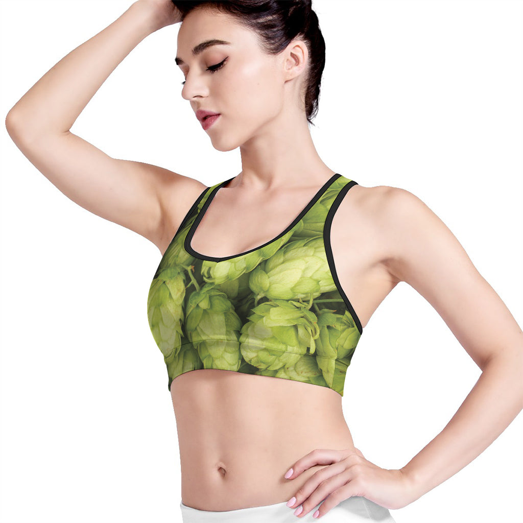 Fresh Hop Cone Print Women's Sports Bra