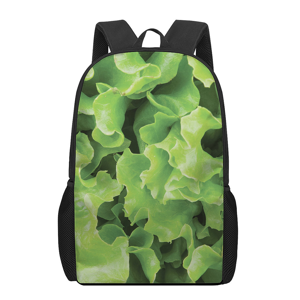 Fresh Lettuce Leaves Print 17 Inch Backpack
