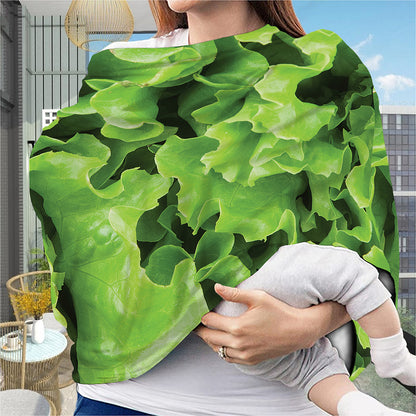Fresh Lettuce Leaves Print Baby Seat Cover