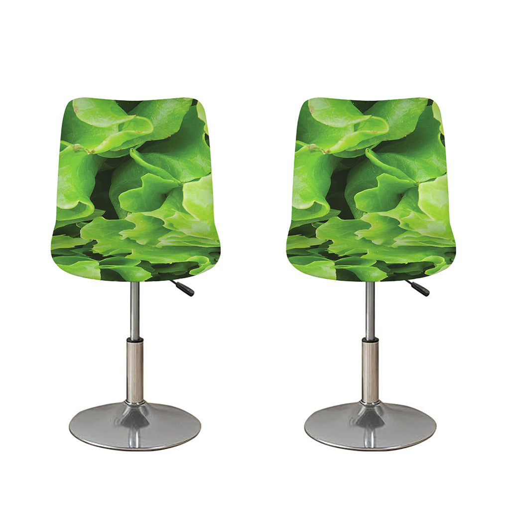 Fresh Lettuce Leaves Print Bar Stool Covers