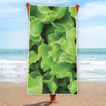 Fresh Lettuce Leaves Print Beach Towel