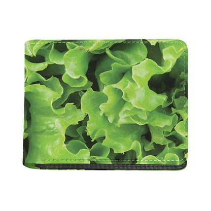 Fresh Lettuce Leaves Print Bifold Wallet
