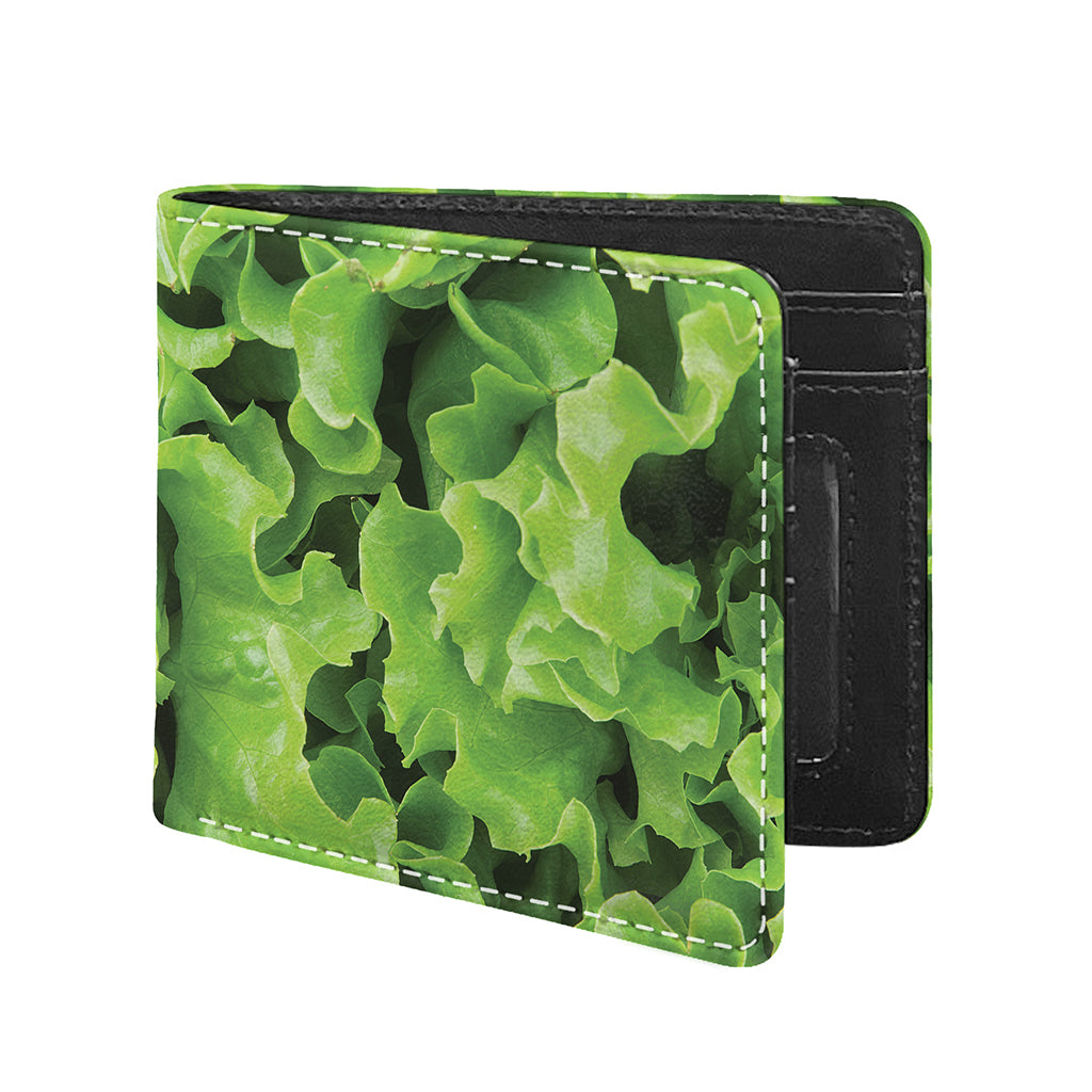 Fresh Lettuce Leaves Print Bifold Wallet