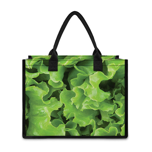Fresh Lettuce Leaves Print Canvas Tote Bag