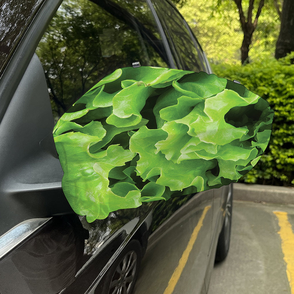 Fresh Lettuce Leaves Print Car Side Mirror Covers