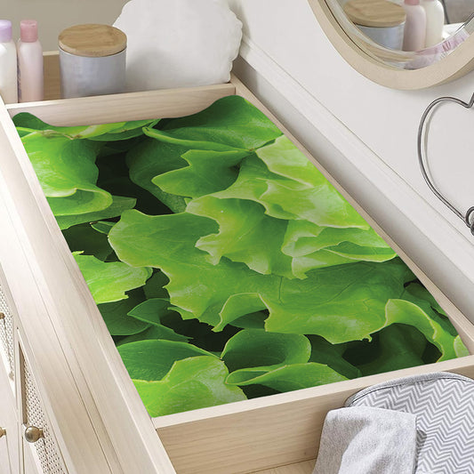 Fresh Lettuce Leaves Print Changing Pad Cover