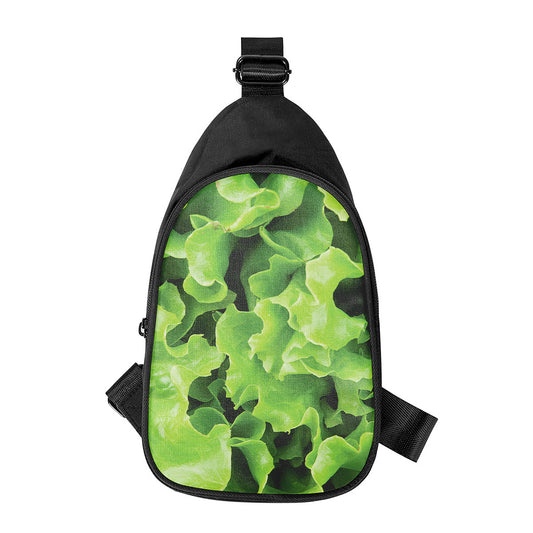 Fresh Lettuce Leaves Print Chest Bag