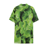 Fresh Lettuce Leaves Print Cotton Hawaiian Shirt