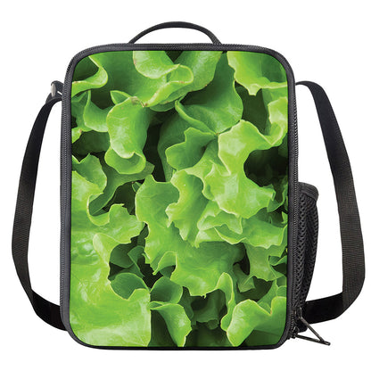 Fresh Lettuce Leaves Print Crossbody Lunch Bag