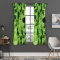 Fresh Lettuce Leaves Print Grommet Curtain Panels
