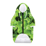Fresh Lettuce Leaves Print Dog Zip Up Hoodie