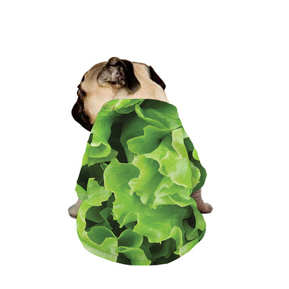 Fresh Lettuce Leaves Print Dog Zip Up Jacket