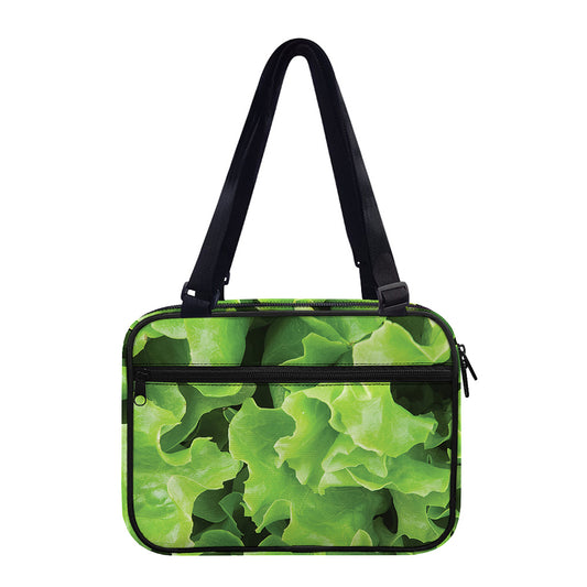 Fresh Lettuce Leaves Print Double Strap Bible Bag