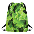 Fresh Lettuce Leaves Print Drawstring Backpack