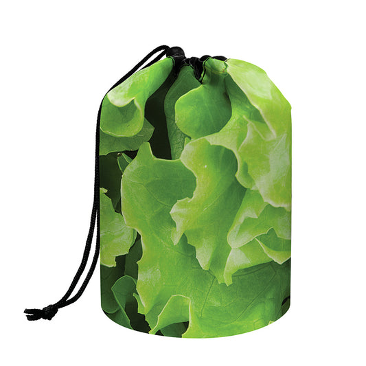 Fresh Lettuce Leaves Print Drawstring Makeup Bag