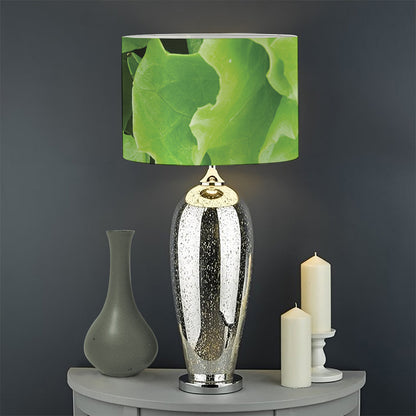 Fresh Lettuce Leaves Print Drum Lamp Shade