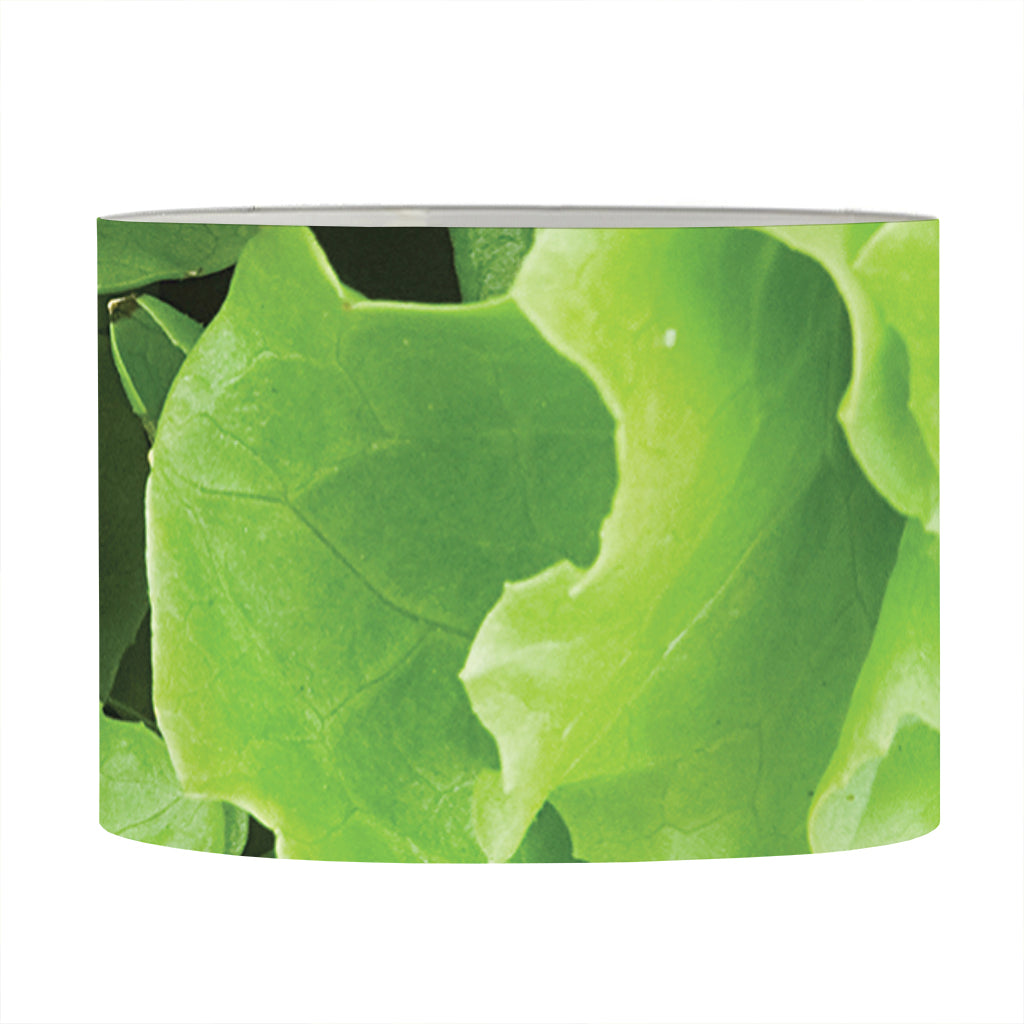 Fresh Lettuce Leaves Print Drum Lamp Shade