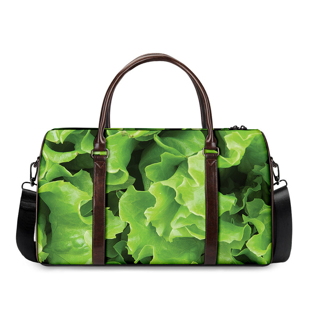 Fresh Lettuce Leaves Print Duffle Bag