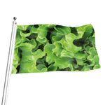 Fresh Lettuce Leaves Print Flag