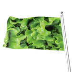 Fresh Lettuce Leaves Print Flag