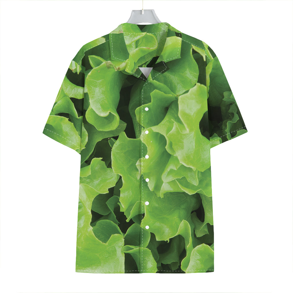 Fresh Lettuce Leaves Print Hawaiian Shirt