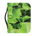 Fresh Lettuce Leaves Print Leather Bible Cover