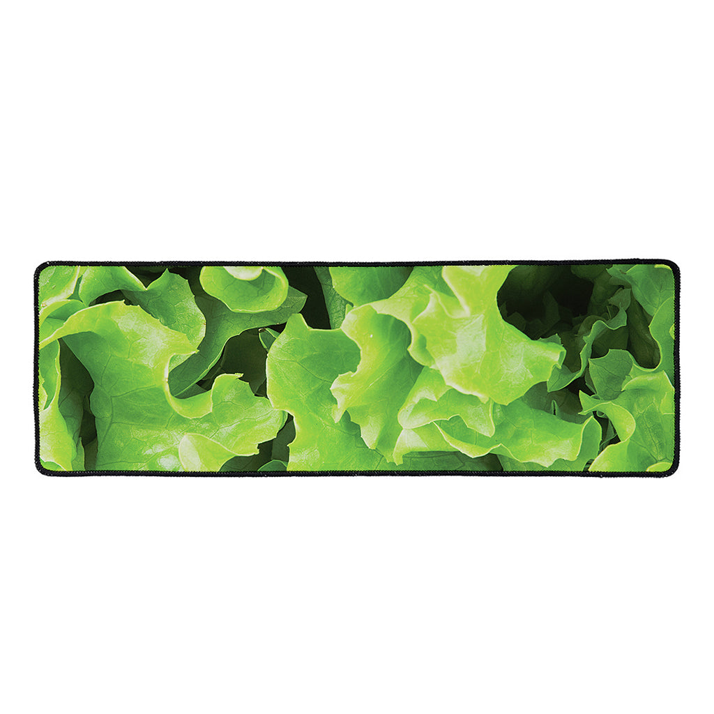 Fresh Lettuce Leaves Print Long Kitchen Mat