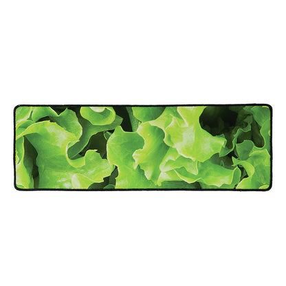 Fresh Lettuce Leaves Print Long Kitchen Mat
