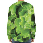 Fresh Lettuce Leaves Print Long Sleeve Baseball Jersey
