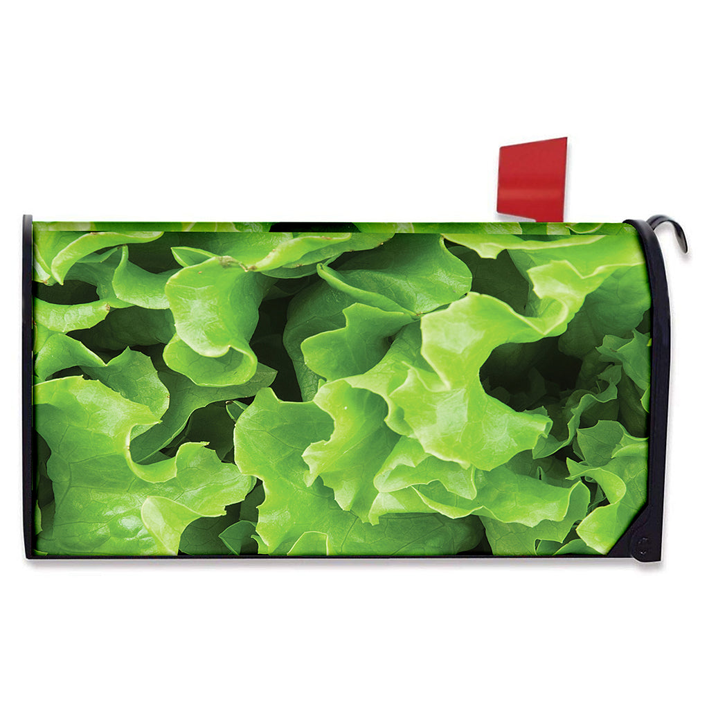 Fresh Lettuce Leaves Print Mailbox Cover