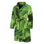 Fresh Lettuce Leaves Print Men's Bathrobe