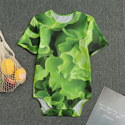 Fresh Lettuce Leaves Print Men's Bodysuit