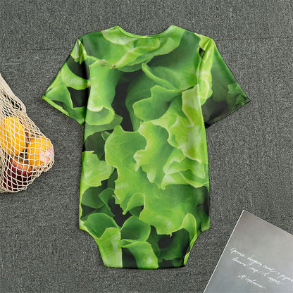 Fresh Lettuce Leaves Print Men's Bodysuit