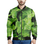 Fresh Lettuce Leaves Print Men's Bomber Jacket