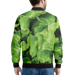 Fresh Lettuce Leaves Print Men's Bomber Jacket
