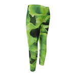 Fresh Lettuce Leaves Print Men's Compression Pants