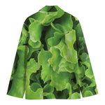 Fresh Lettuce Leaves Print Men's Cotton Blazer