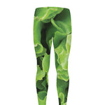 Fresh Lettuce Leaves Print Men's leggings